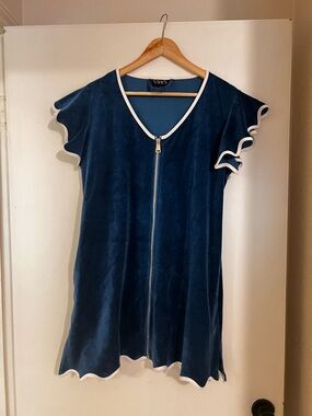 SSYS Jewel Blue Velvet Get Ready Robe